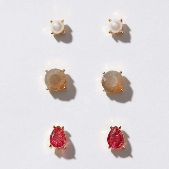 LOFT Gem Stud Earring Set - Picture 1 of 7
